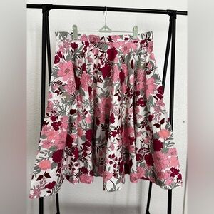 Retro Floral Swing Skirt